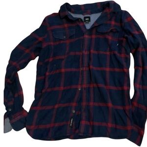 Vans tailored fit‎ button down plaid shirt